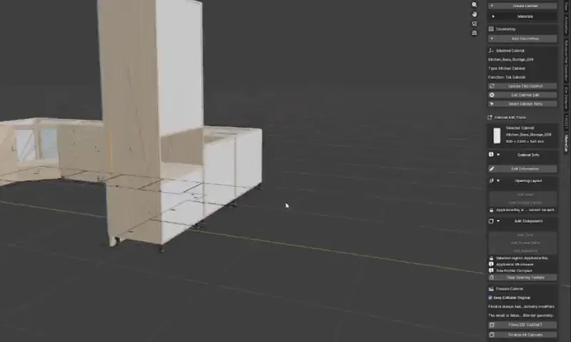 Tall cabinet application video preview